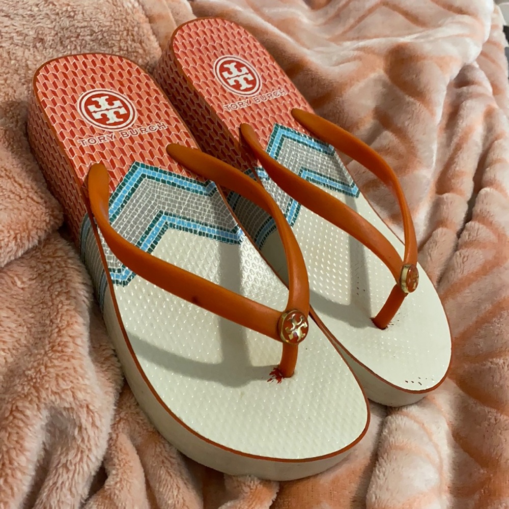 Tory Burch Wedge Flip Flop Sandals